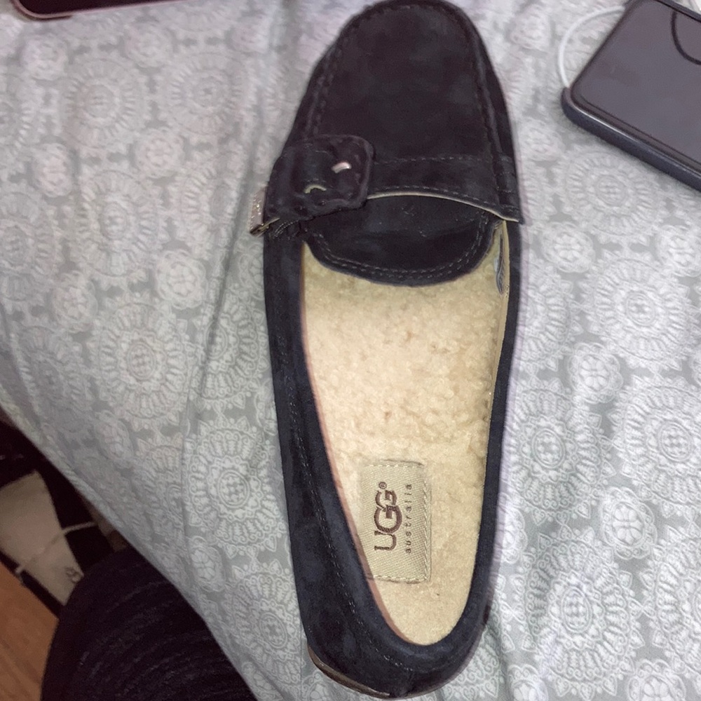 Brand- Ugg size- 9 in men color is black and the inside is white